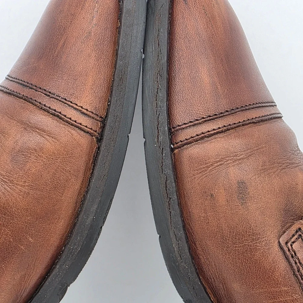 Johnston‎ & Murphy Derby Shoes Mens 8.5 Brown Leather Cap Toe Oxford Timeless